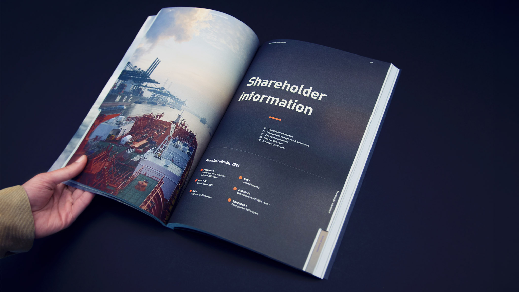Designbyra bergen odfjell arsrapport trykksak havn